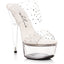 6" Heel Clear Sandal With Rhinestone Upper Ellie  609/MISTY