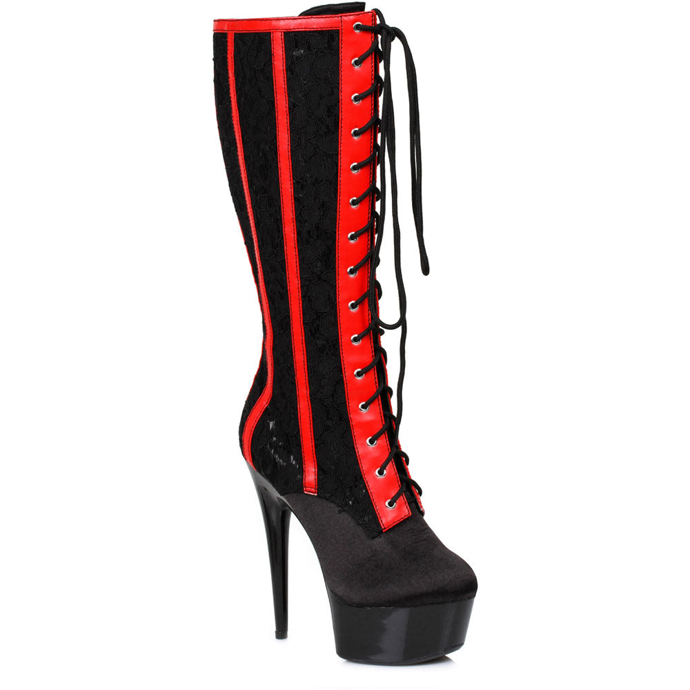 6 Lace Knee High Boot Ellie ELLIE 609/RAVEN/L