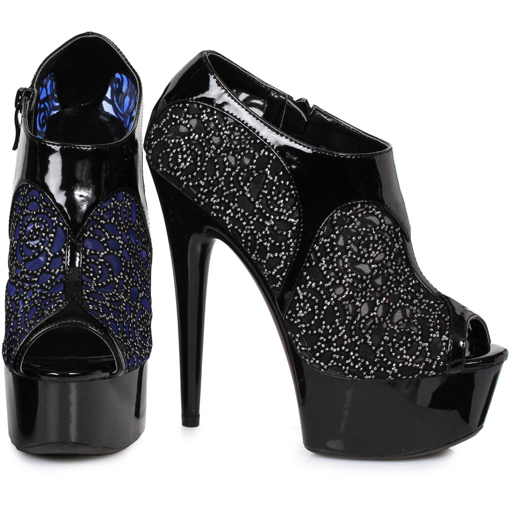 6" Mesh Rhinestone Booty Ellie  609/RAYNA/BLK Main image