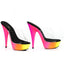Neon Rainbow Clear Upper Mules Ellie  609/SHERBERT