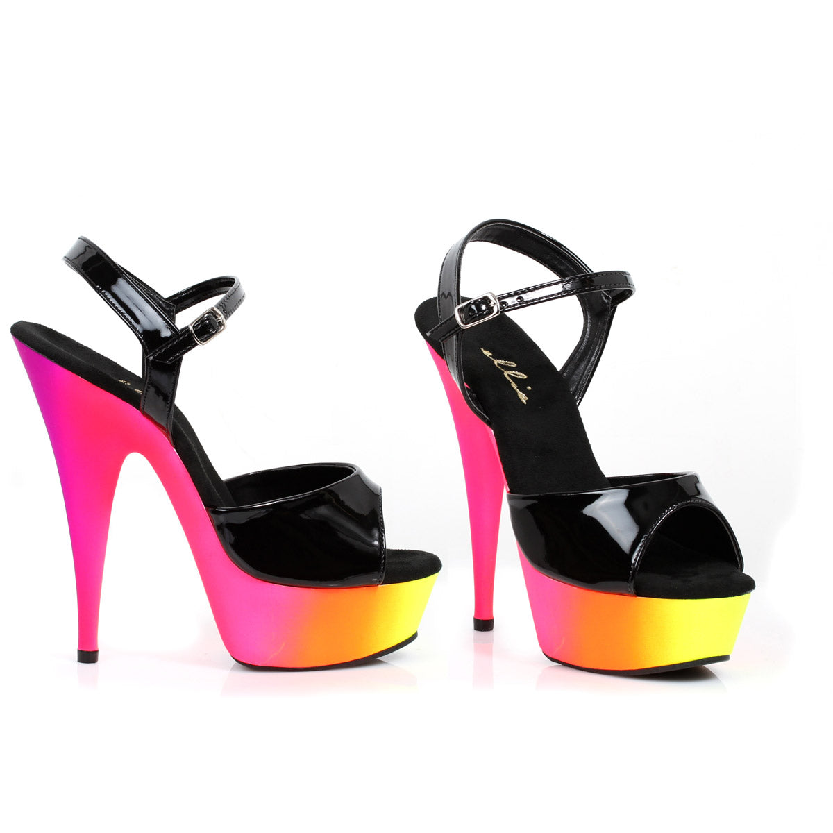 Neon Rainbow Platform High Heels Ellie  609/SUNRISE