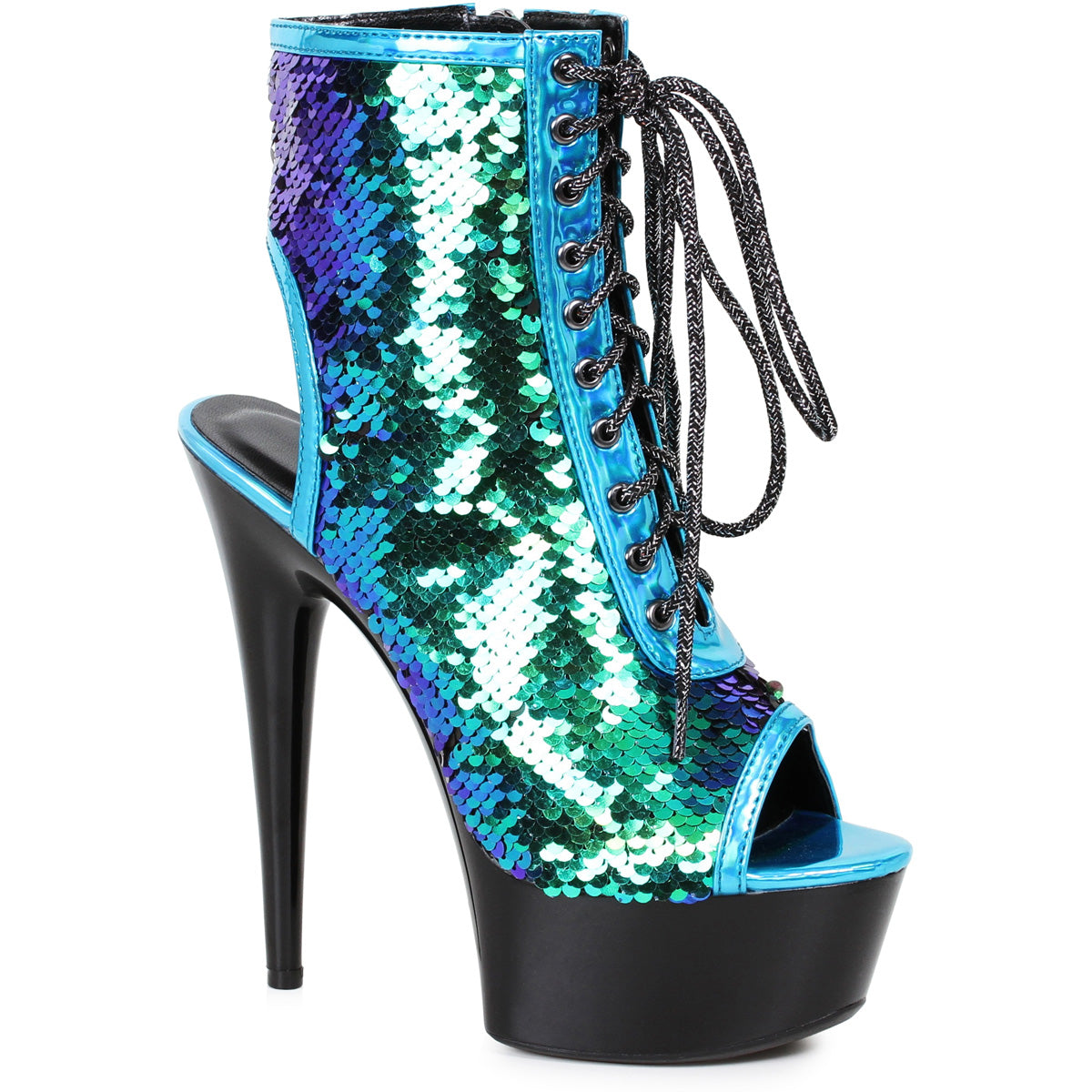 6 Peeptoe Sequined Ankle Bootie. Ellie ELLIE 609/TINSLEY Main image