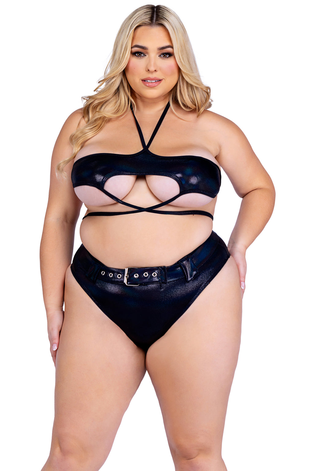 Shimmer Top With Underboob Cutout Roma  6439
