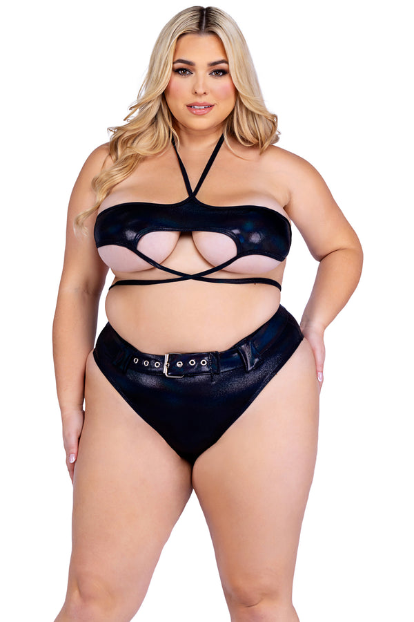 Shimmer Top With Underboob Cutout Roma  6439