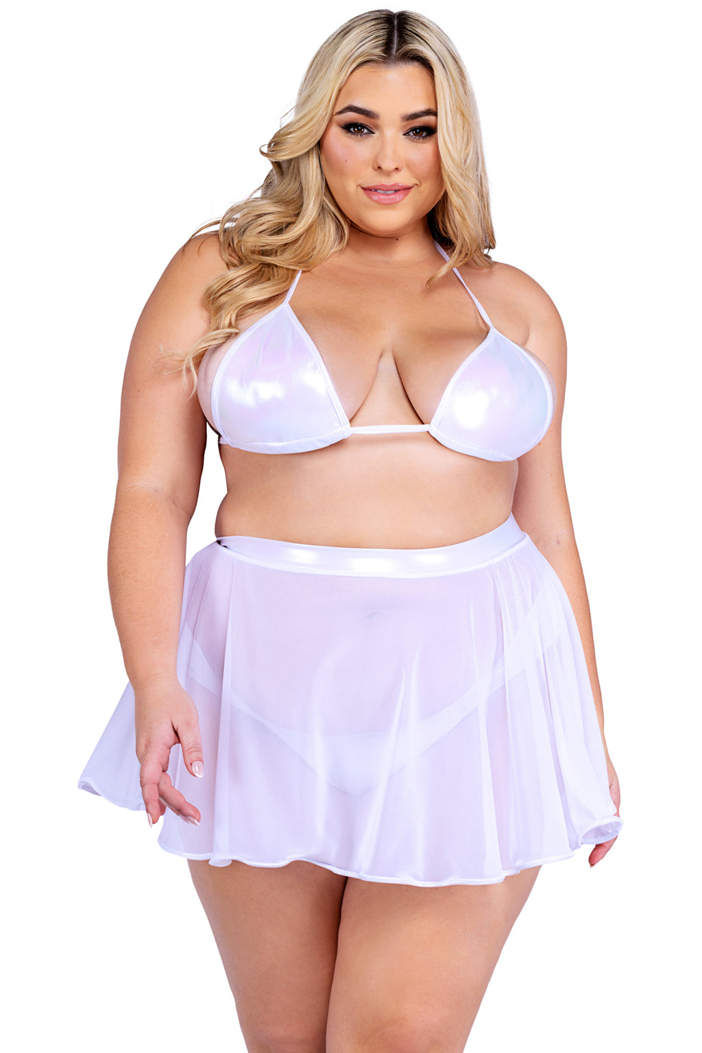 Metallic Iridescent Bikini Top Roma  6450