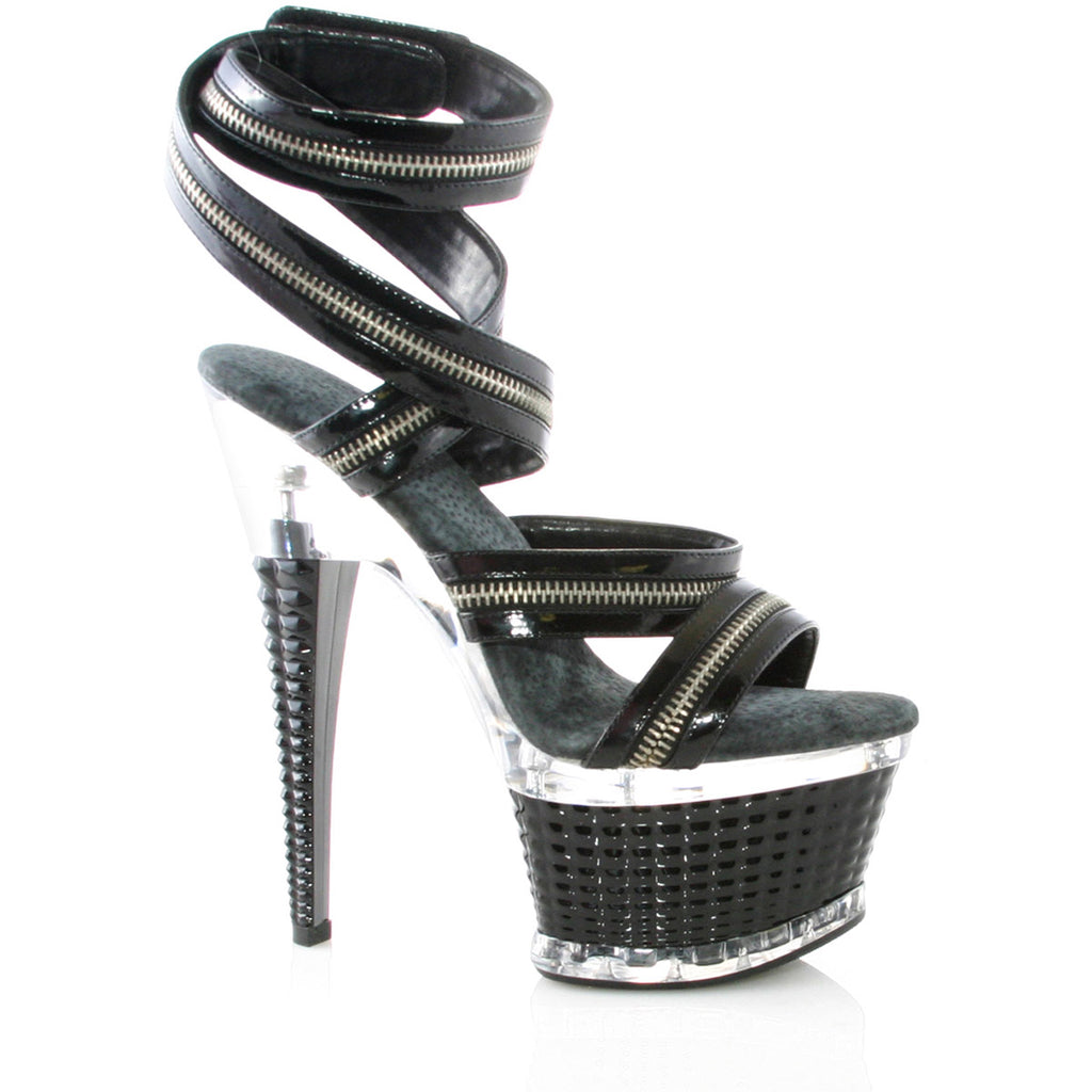 6  Zippered Wrap-Around Strap W/ Textured Platform Ellie ELLIE 649/DELIA