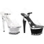 Textured Platform Clear Upper High Heels Ellie  649/DIAMANTE