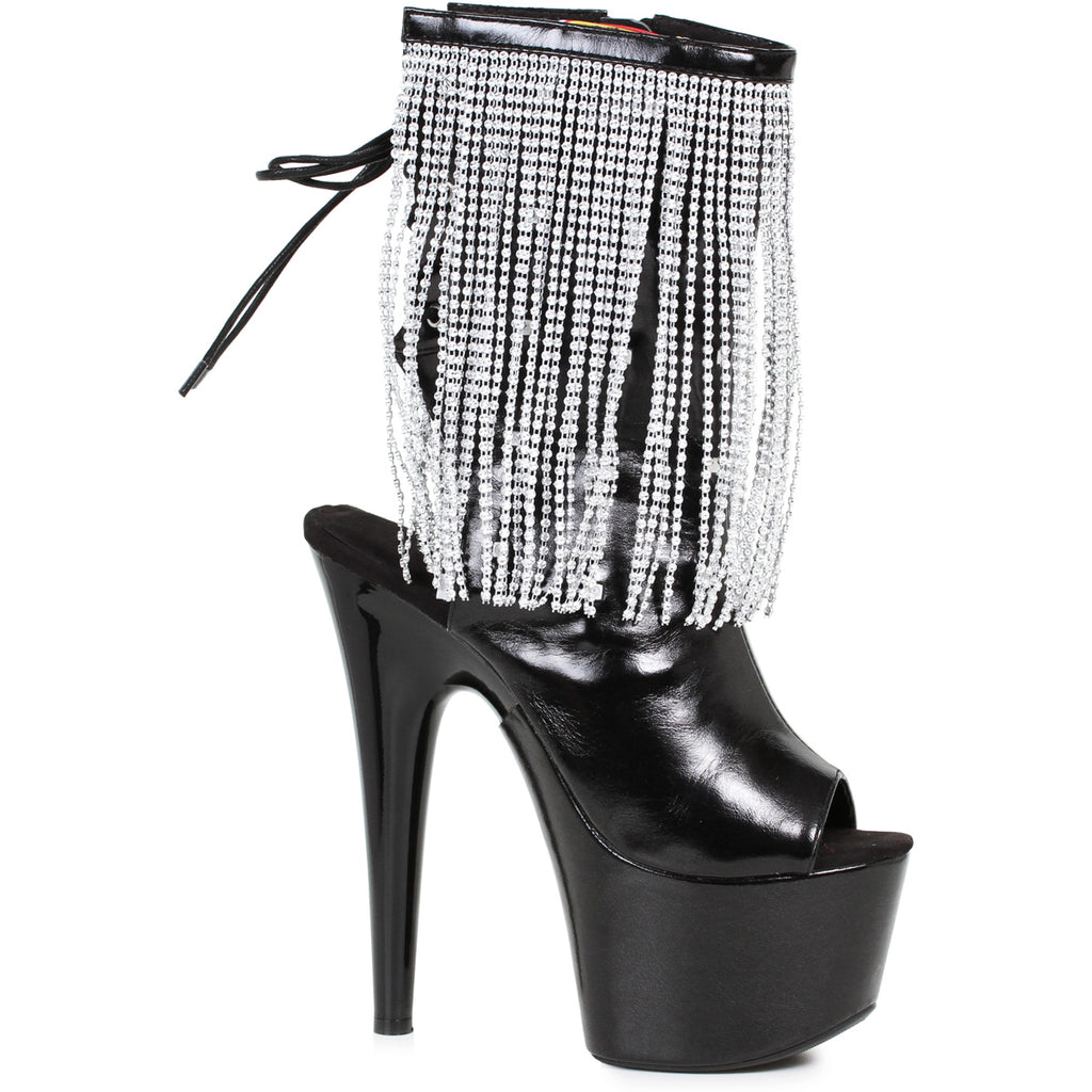 7 Platform Heel W/Fringe Light Up. Ellie ELLIE 709/DAZZLE