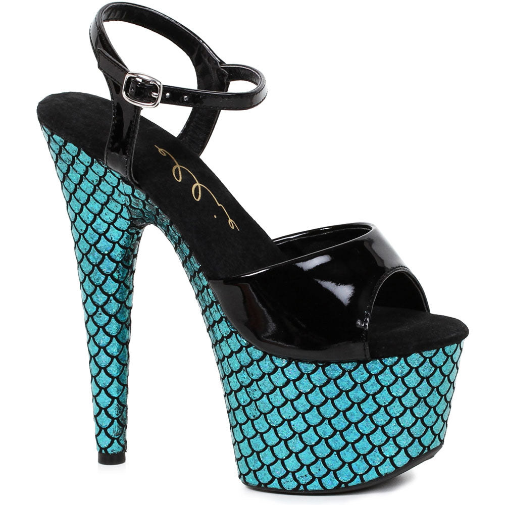 7" STILETTO W/ PLATFORM Ellie  709/MARINA/TURQ