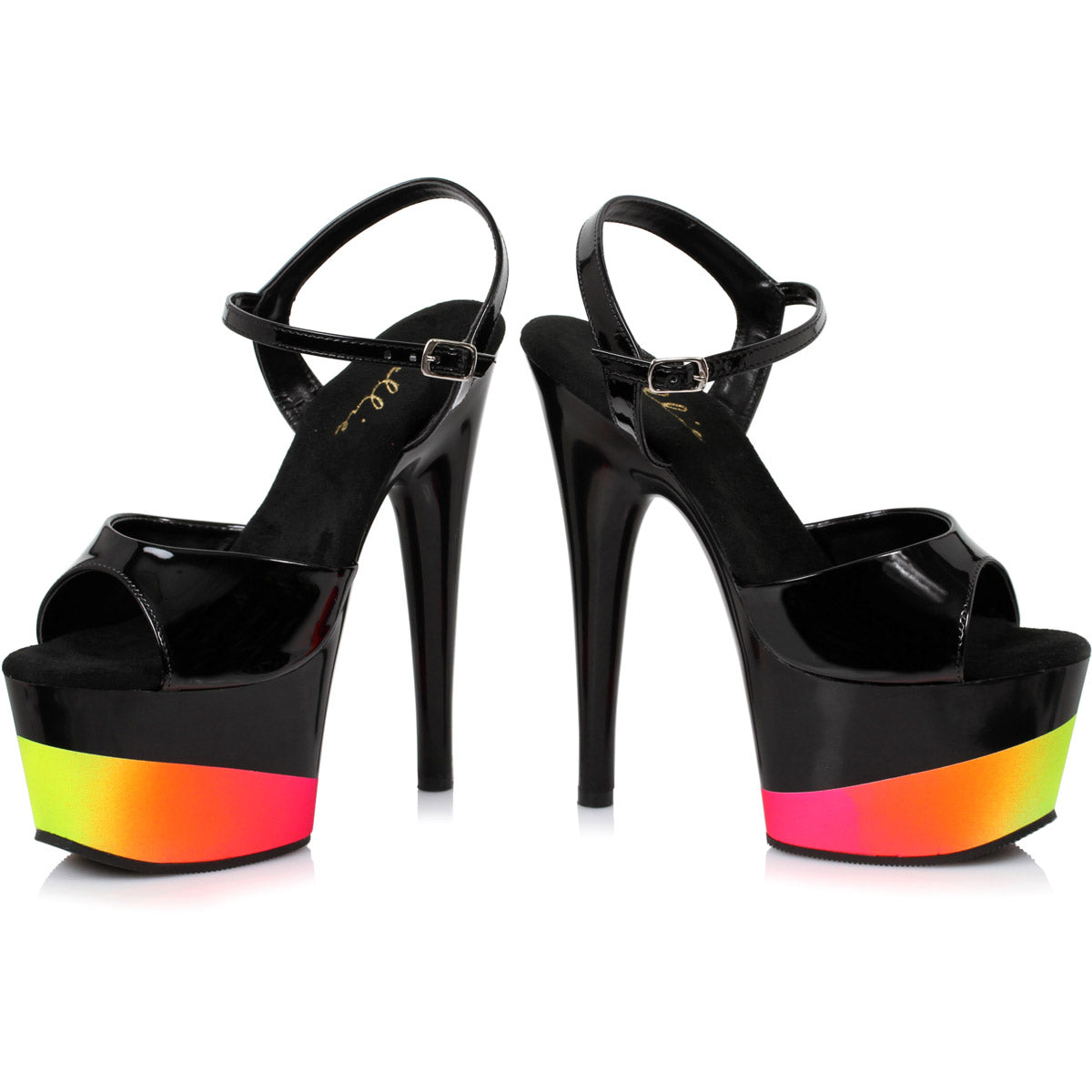 Rainbow Platform Ankle Strap High Heels Ellie  709/PRISM Main image