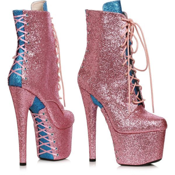7" Heel Stiletto Ankle Boot With Corset Detail Ellie  709/TERESSA