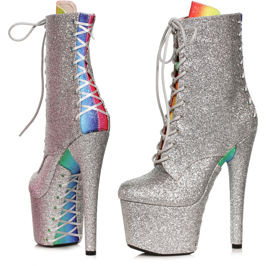 7" Heel Stiletto Ankle Boot With Corset Detail Ellie  709/TERESSA