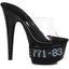 7" Pointed Stiletto Mule LED Ellie  709/VANITY/LED/CLRB