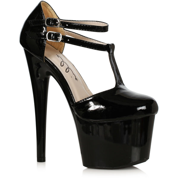 7" Heel Closed Toe Platform With T-Strap Ellie  709/VENUS