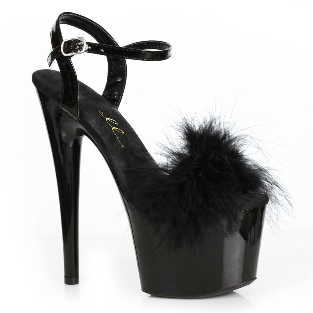 7 Platform Sandal With Marabou Ellie  709/WHITNEY Main image