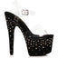 7" Heel Stiletto With Rhinestone On Microfiber Ellie  709/ZEAL
