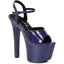 7 HEEL POINTED STILETTO SANDAL W/ METALLIC PLATFORM & UPPER Ellie  711/BABBLE/PURP