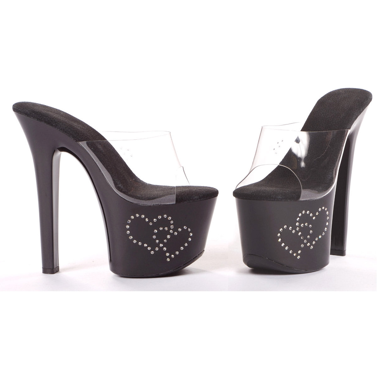 Heart Rhinestone Platform Mules Ellie  711/HEART Main image