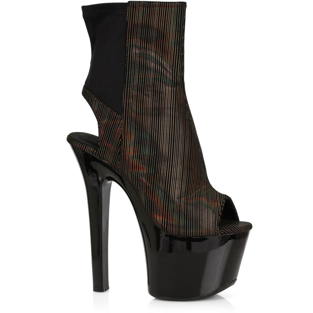 7 Metallic Bootie With Side Zipper Ellie  711/STRIKER