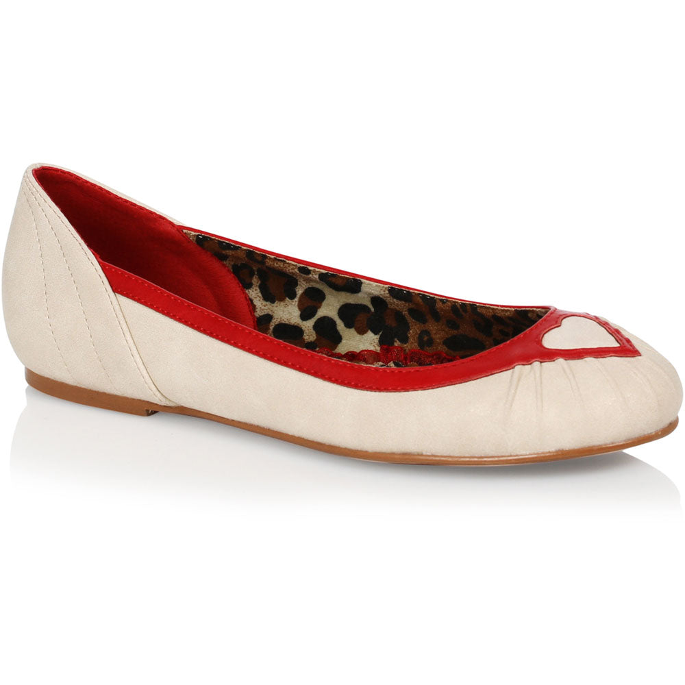 Two Toned Flats Shoes with Heart Ellie Bettie Page BP100-FRANCES Main image