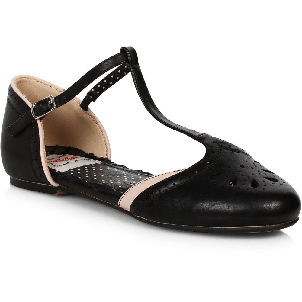 1 T-strap Flat Shoe With Cutout Decor Ellie  BP100/NANCY Main image