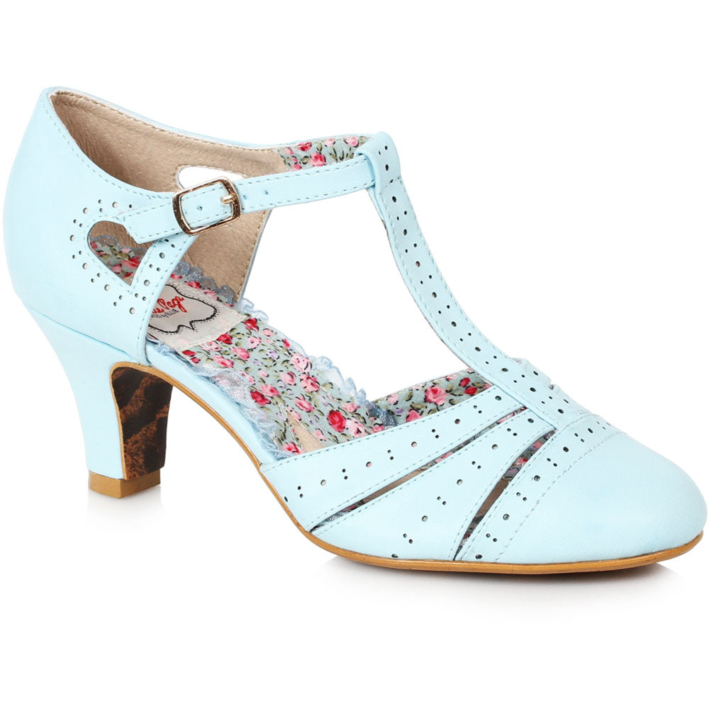 2.5 Spectator Heel With T-Strap And Cutout Detail Ellie  BP250/MAISIE/BLUE Main image