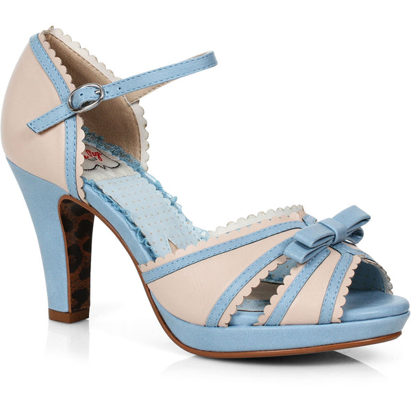 4 Two Toned Peep Toe Sandal With Bow Ellie  BP401/SUE