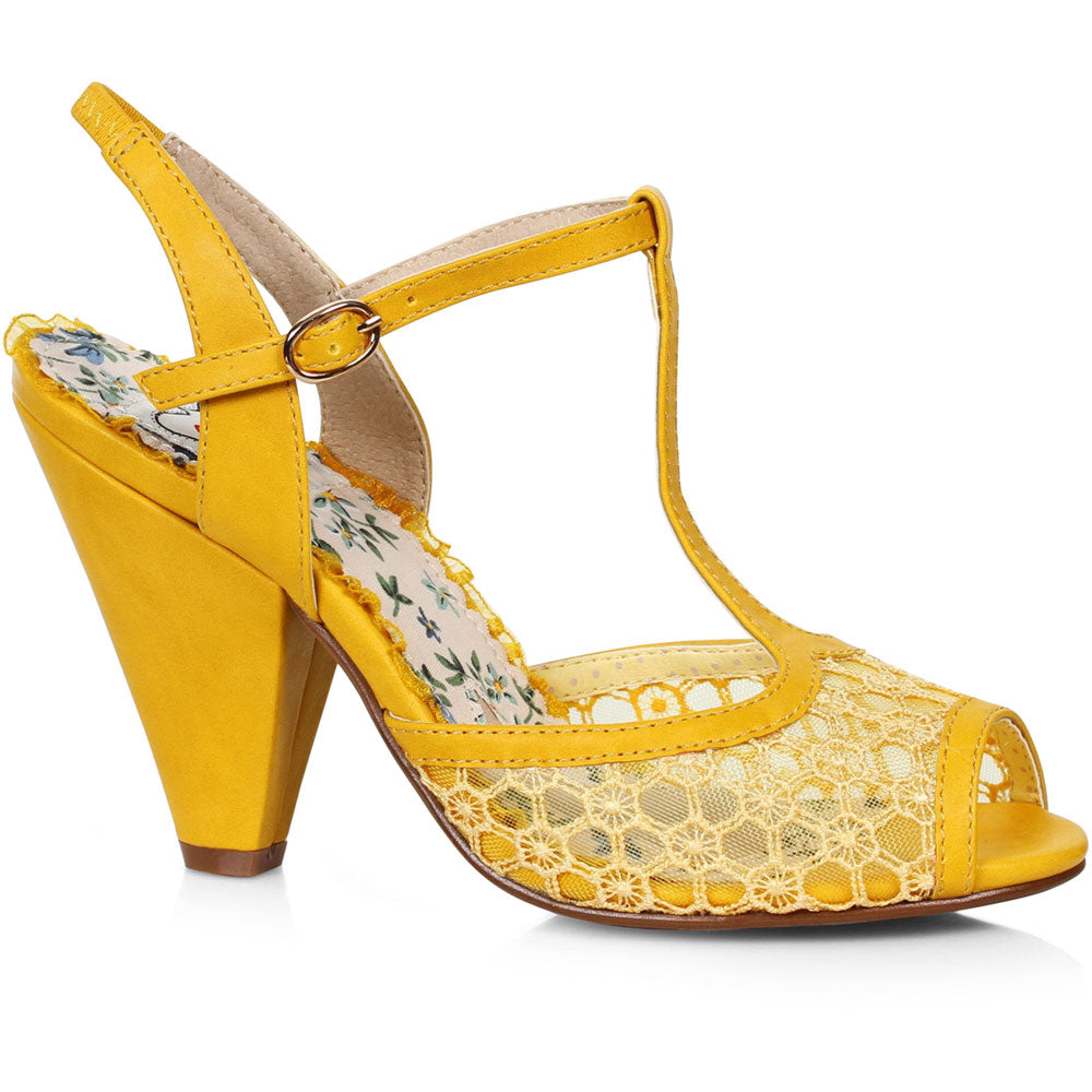 4 T-strap Peep Toe Shoe With Lace Ellie  BP403/BROOKLYN