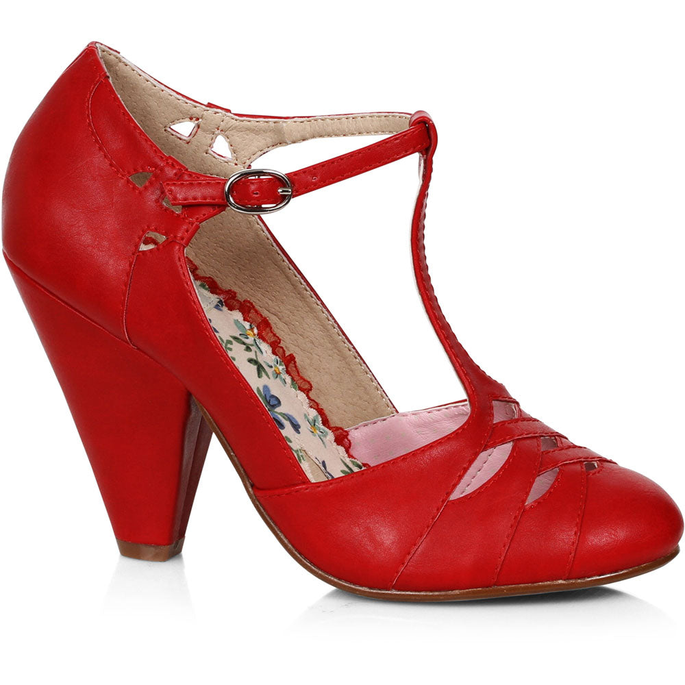 4 T-strap Pump With Cut Outs Ellie  BP403/LAURA