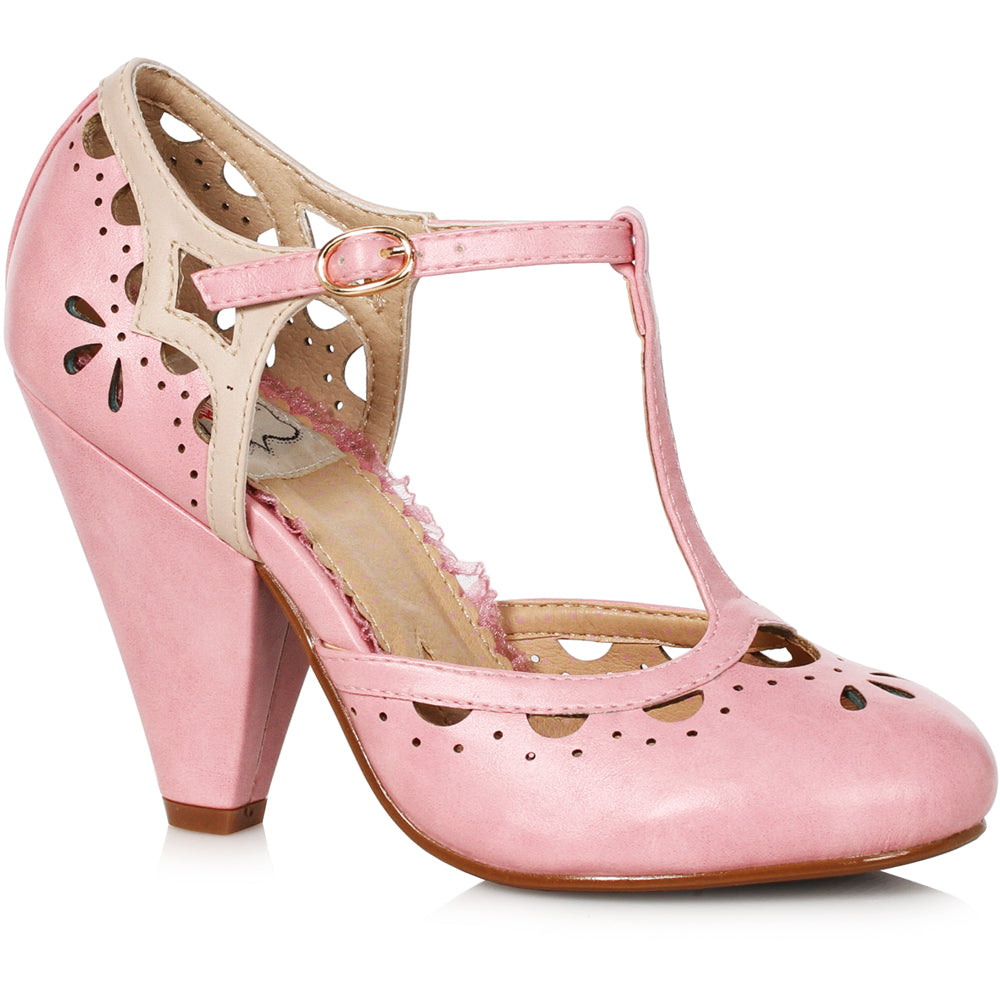 4" Closed Toe T-Strap Basic Shoe With Buckle Closure Secondary image