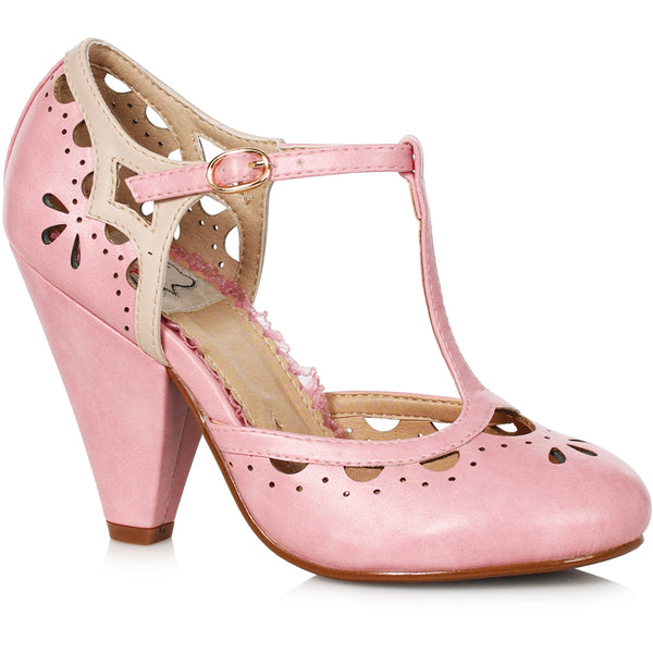 4" Closed Toe T-Strap Basic Shoe With Buckle Closure Ellie Bettie Page BP403-TALLY