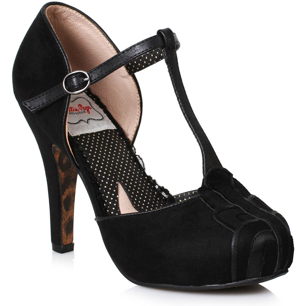 4 T Strap Suede Maryjane Ellie  BP412/EMILE/BLK Main image