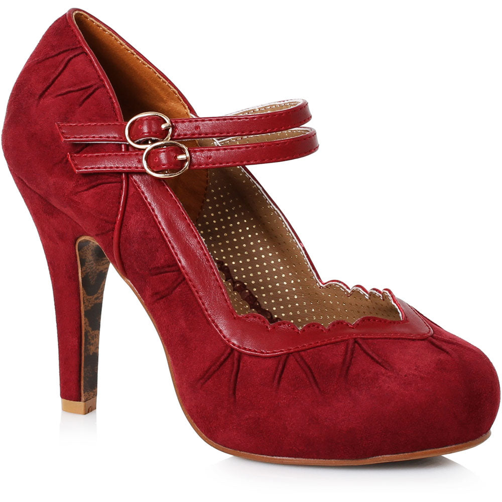 4 Double Strap Suede Maryjane Ellie  BP412/TAMI/BURG Main image