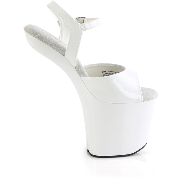 8" Heelless, 3" Pf Ankle Strap Sandal Pleaser Pleaser CRAZE/809