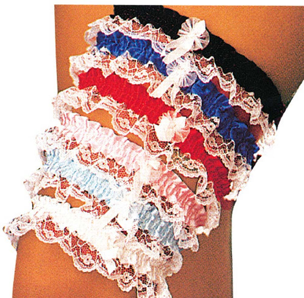 Satin Lace Trim Leg Garter Elegant Moments  3555