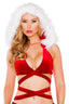 Detachable Hooded Wrap Around Halter Top Fur Trim Holiday Clubwear Adult Women Roma  T3236
