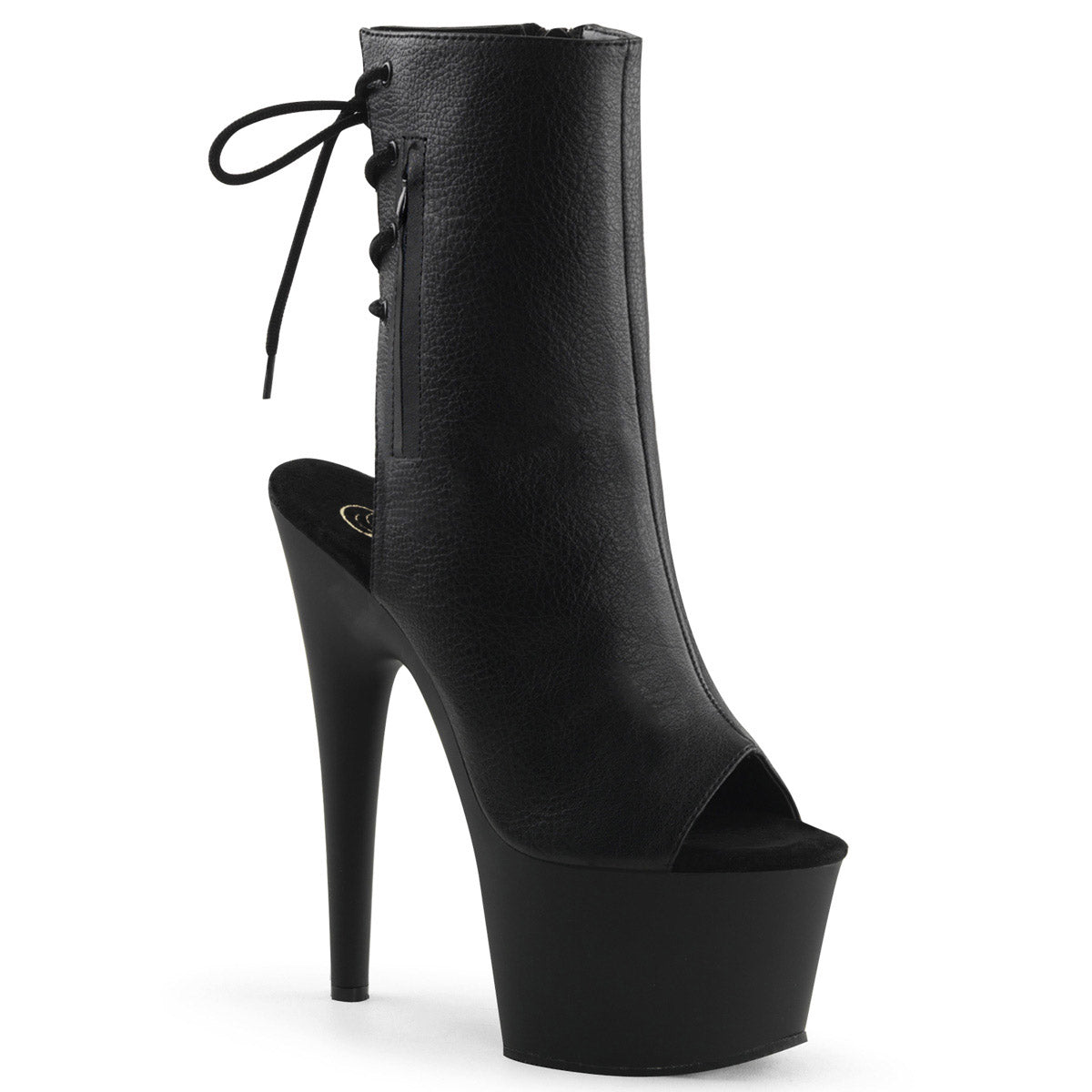 7" Heel, 2" PF Open Toe/Heel Ankle Boot, Side Zip Pleaser Pleaser ADORE/1018 Main image