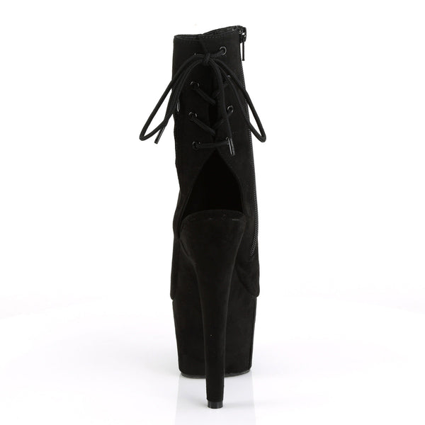 7" Heel, 2 3/4" PF Open Toe/Heel Ankle Boot, Side Zip Pleaser Pleaser ADORE/1018FS