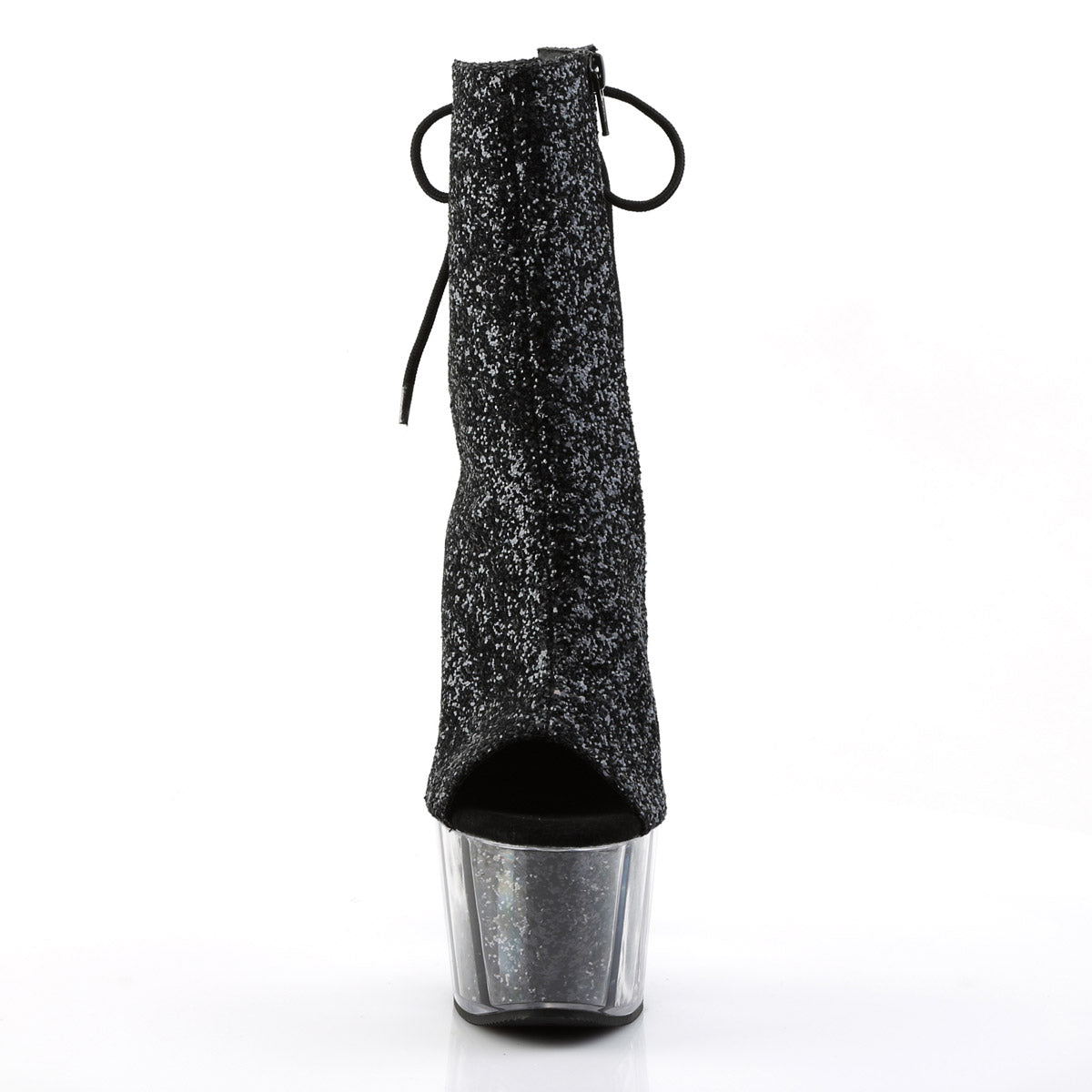 7" Heel, 2 3/4" Pf Glitter Ankle Boot, Side Zip Secondary image