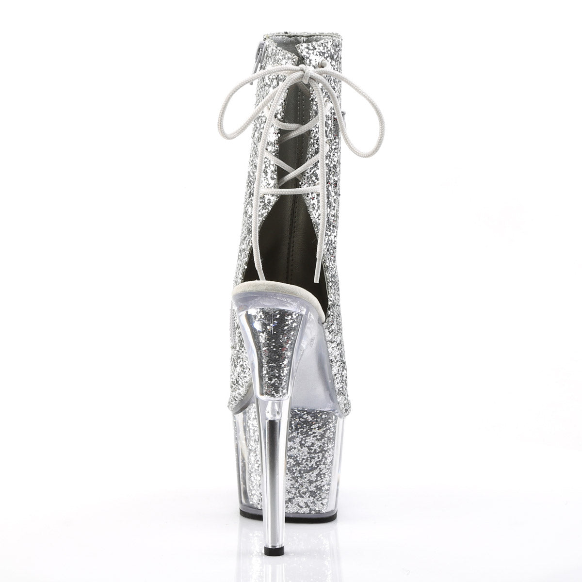7" Heel, 2 3/4" PF Glitter Ankle Boot, Side Zip Pleaser Pleaser ADORE/1018G