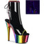 7" Heel, 2 3/4" Pf Open Toe/Back Ankle Boot, Side Zip Pleaser Pleaser ADORE/1018RC/02