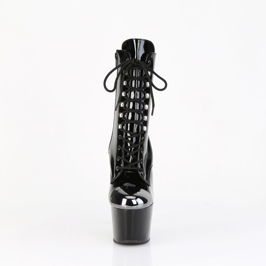 7" Heel, 2 3/4" Pf External Steel Cap Ankle Boot, Side Zip Pleaser Pleaser ADORE/1020ESC