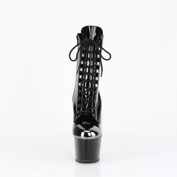 7" Heel, 2 3/4" Pf External Steel Cap Ankle Boot, Side Zip Pleaser Pleaser ADORE/1020ESC