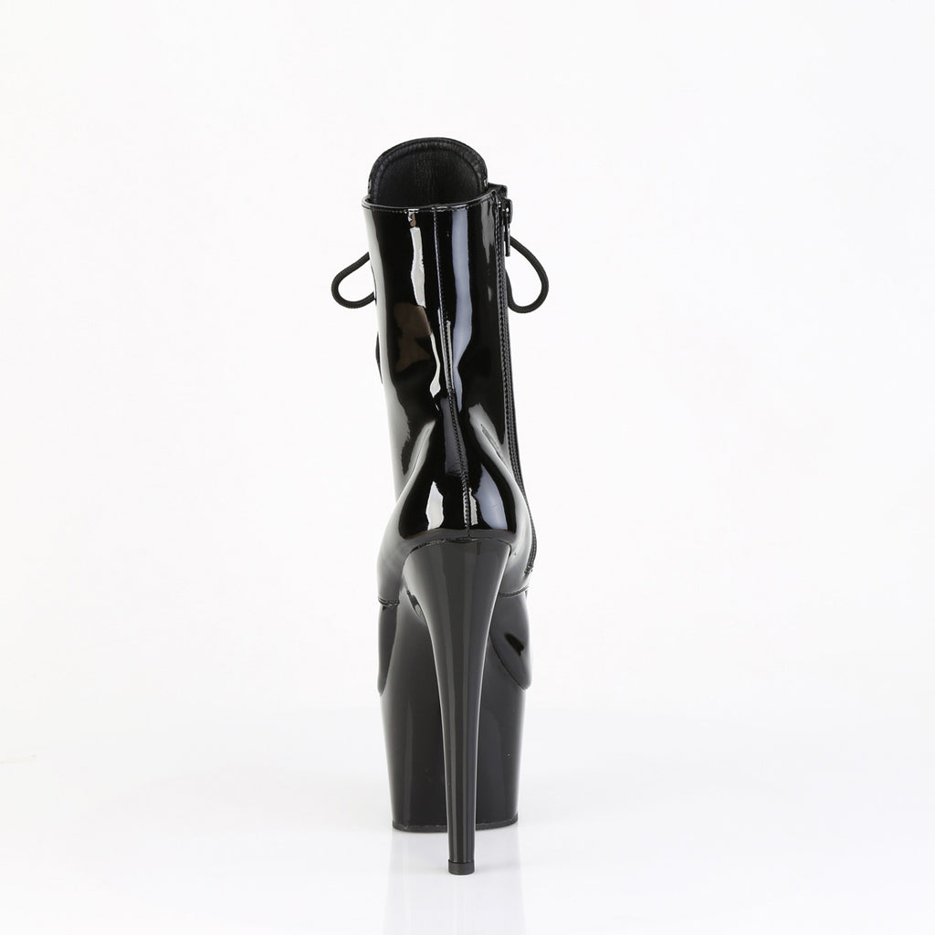 7" Heel, 2 3/4" Pf External Steel Cap Ankle Boot, Side Zip Pleaser Pleaser ADORE/1020ESC