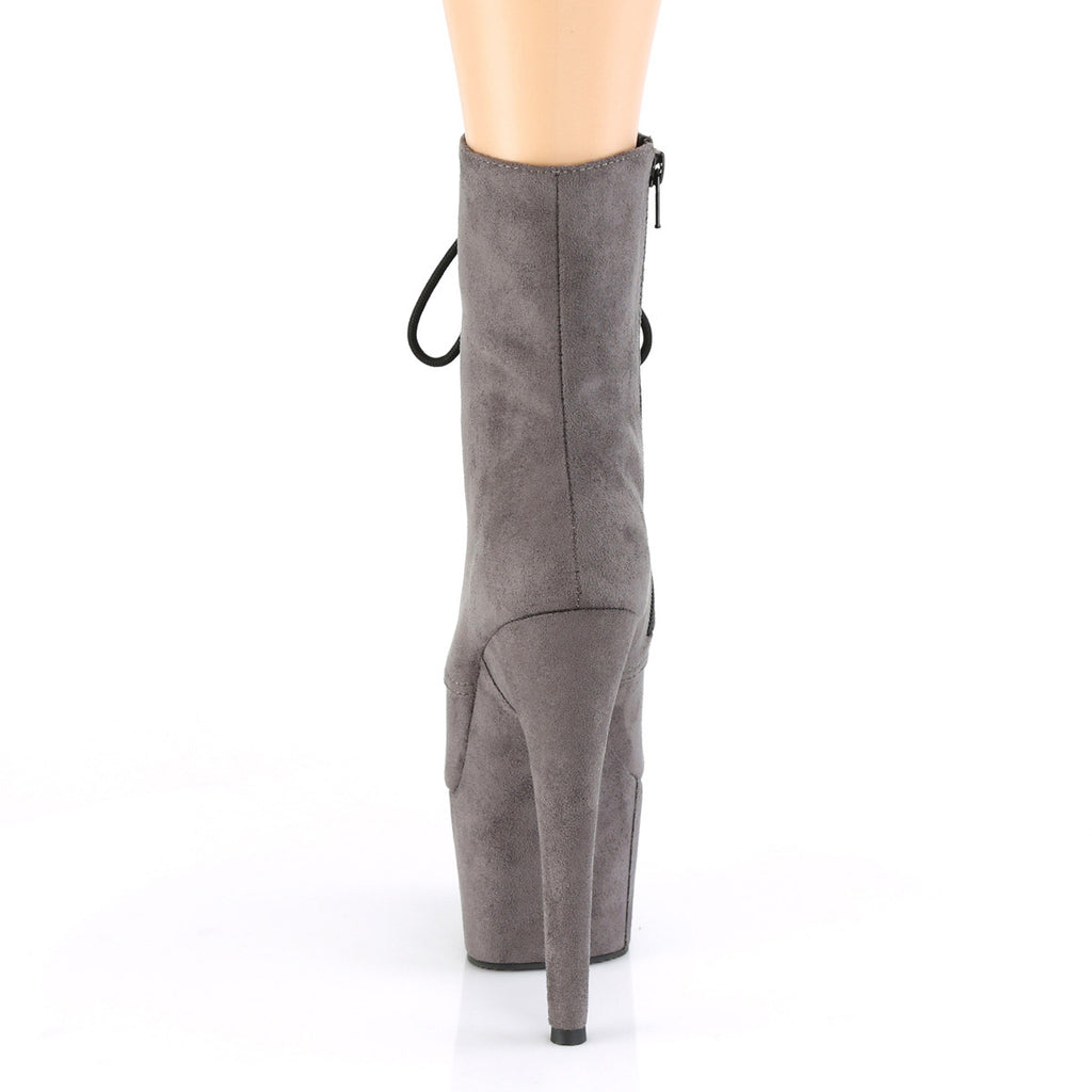7" Heel, 2 3/4" Pf Lace-up Front Ankle Boot, Side Zip Pleaser Pleaser ADORE/1020FS