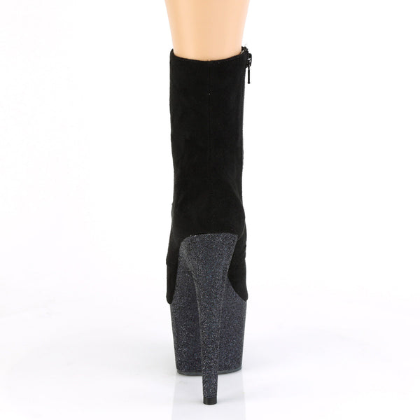 7" Heel, 2 3/4" Pf Lace-up Front Ankle Boot, Side Zip Pleaser Pleaser ADORE/1020FSMG