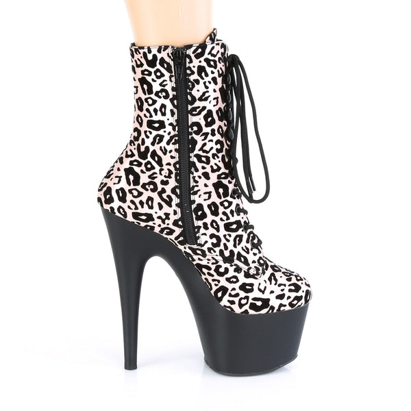 7" Heel, 2 3/4" Pf Lace-up Front Ankel Boot, Side Zip Pleaser Pleaser ADORE/1020LP