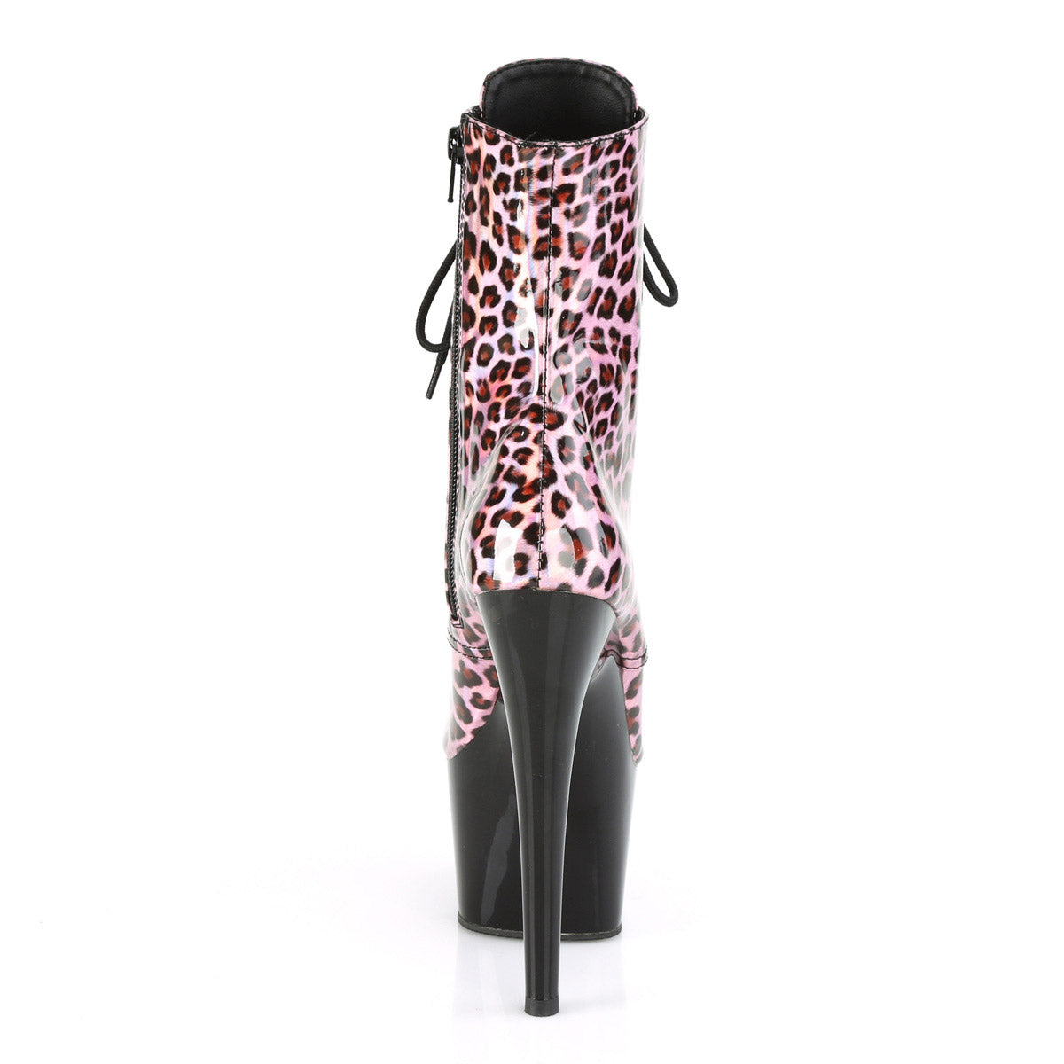7" Heel, 2 3/4" Pf Lace-up Front Ankle Boot, Side Zip Pleaser Pleaser ADORE/1020LP