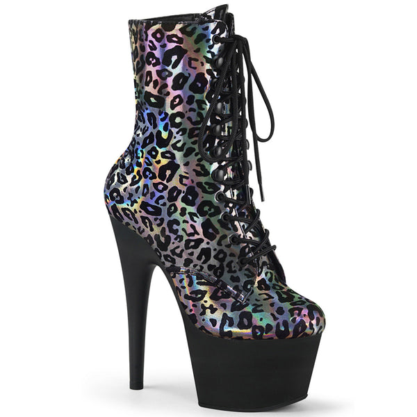 7" Heel, 2 3/4" Pf Lace-up Front Ankel Boot, Side Zip Pleaser Pleaser ADORE/1020LP
