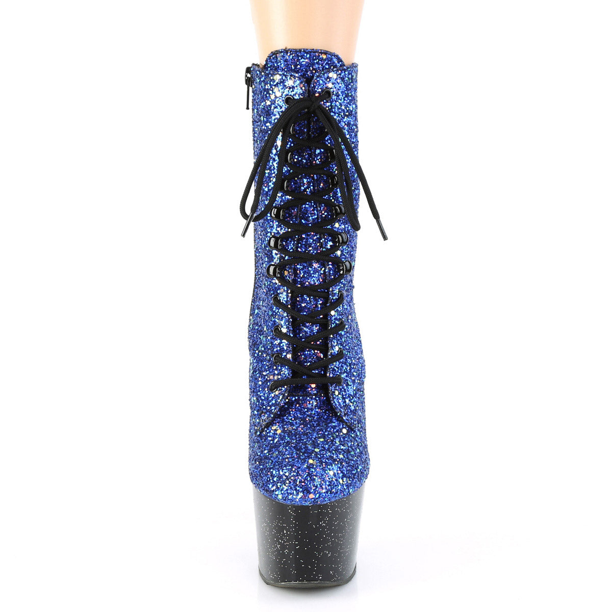 Pleaser Adore-1020MG 7" Heel 2-3/4" Platform Lace-Up Front Ankle Boot for Women Secondary image